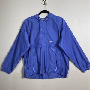 Vintage Patagonia Pullover Jacket Anorak Men's Small blue hood half-zip hooded